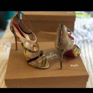 Christian Louboutin Snake Strapped 39it 120 High Heel